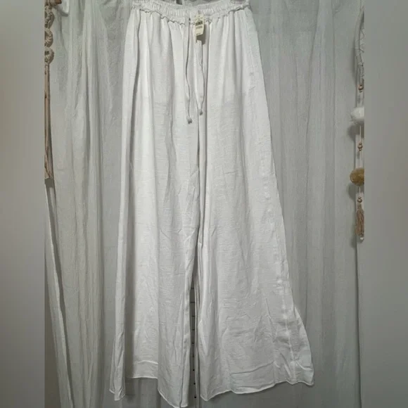 Aerie Summer House Wide Leg Flowy Pants NWT - Picture 3 of 10
